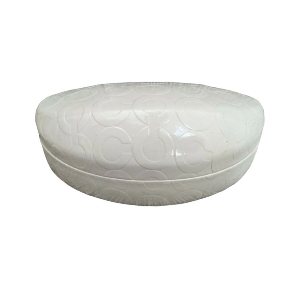 Coach Optic Art Signature C Sunglass Accessory Case White Coated Leather OSFM